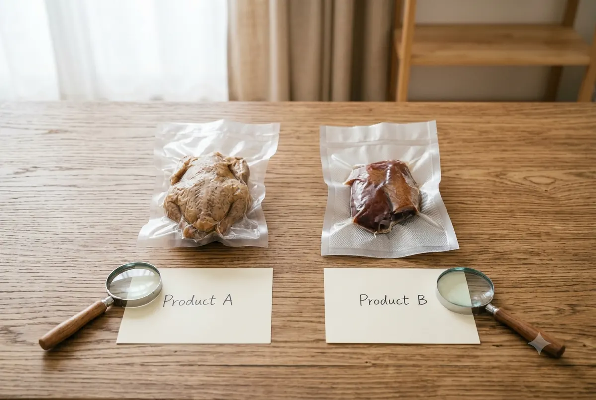 两类禽肉制品阅读说明的示意图