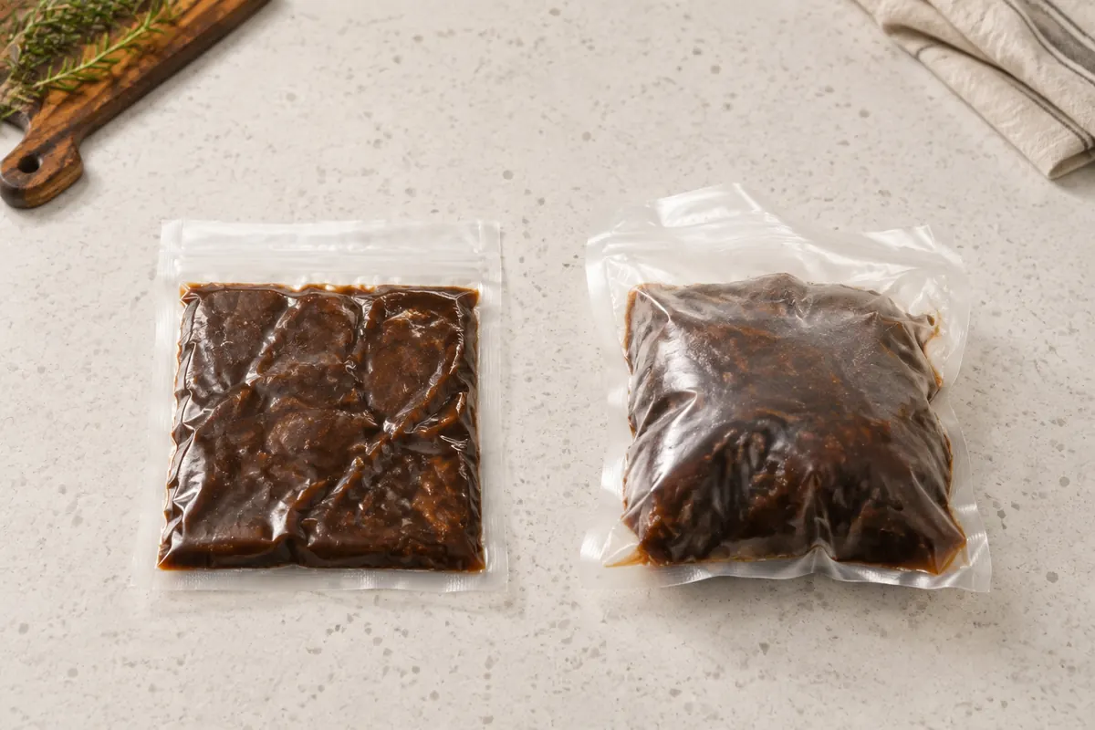 食品包装完整与异常状态示意图