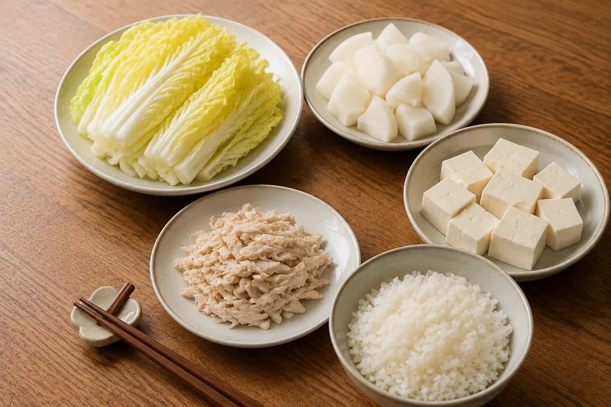 鸡肉与清淡配菜搭配示意图