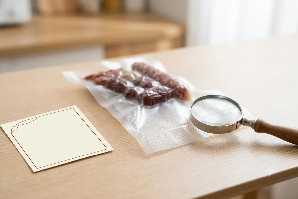 真空食品袋封口状态示意图
